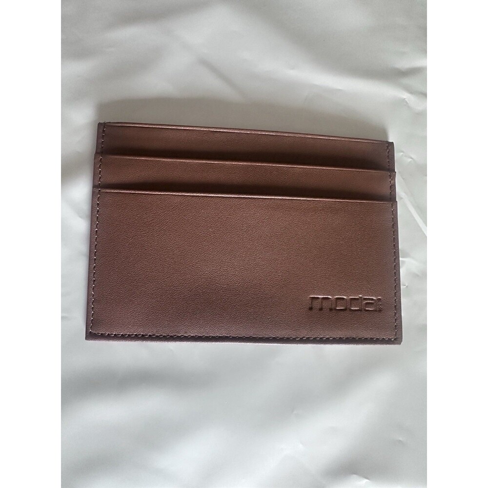 🧡Moda Spana Minimalist Leather Card/Cash Wallet Bown